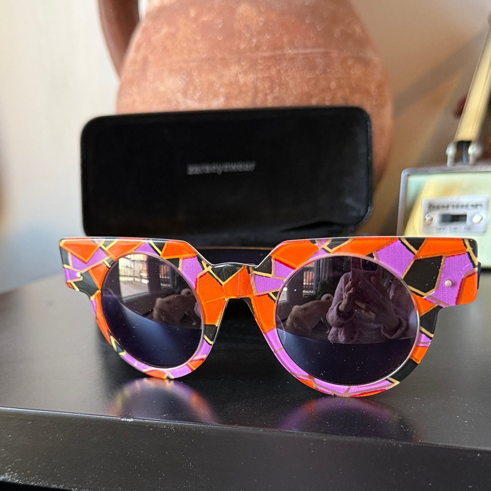 Colorful Geometric Vintage Swatch Sunglasses
